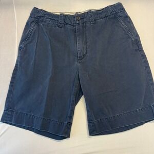 Polo Ralph Lauren‎ Men's Size 32 Chino Shorts Navy Blue Cotton Casual Pony